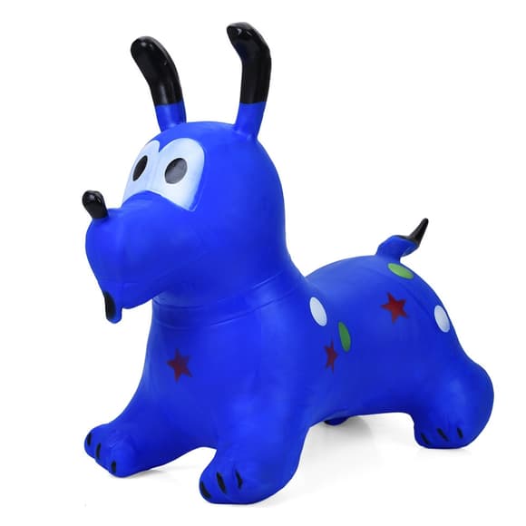 Де тская игрушка-прыгун "Собачка" MS 4161(Blue) резина, до 20 кг