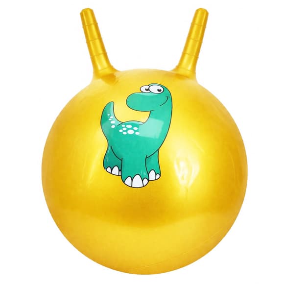 Дитячий м'яч для фітнесу Динозаврик MS 4372(Yellow) з ріжками, 45 см, 350 г