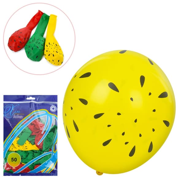 Повітряні кульки MK 5282, 2 дюйми, 3 кольори, набір 50 шт