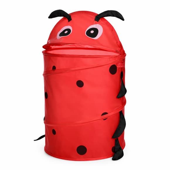 Кошик для іграшок "Гусениця червона" M 1039(Red) діаметр 37 см, висота 47/57 см, з кришкою