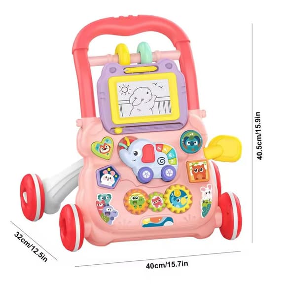 Каталка-ходунки "Крокуй сам!" HB 0041B шестерні, дошка для малювання