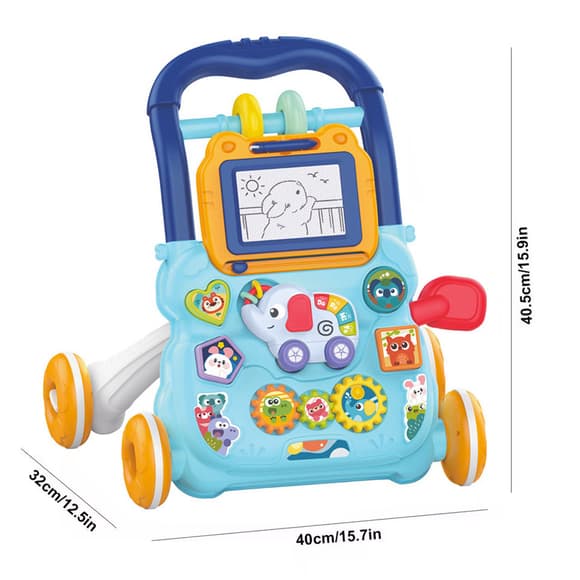 Каталка-ходунки "Крокуй сам!" HB 0041A шестерні, дошка для малювання