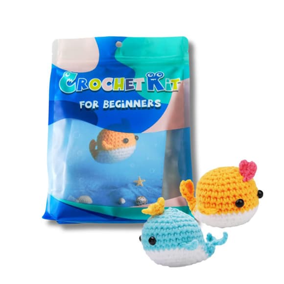 Набір для в'язання іграшки "Кит" NBV9 наповнювач, голка для зшивання