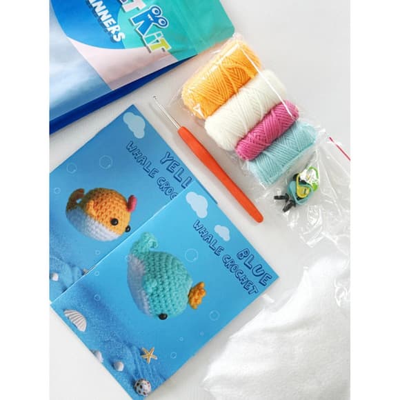 Набір для в'язання іграшки "Кит" NBV9 наповнювач, голка для зшивання