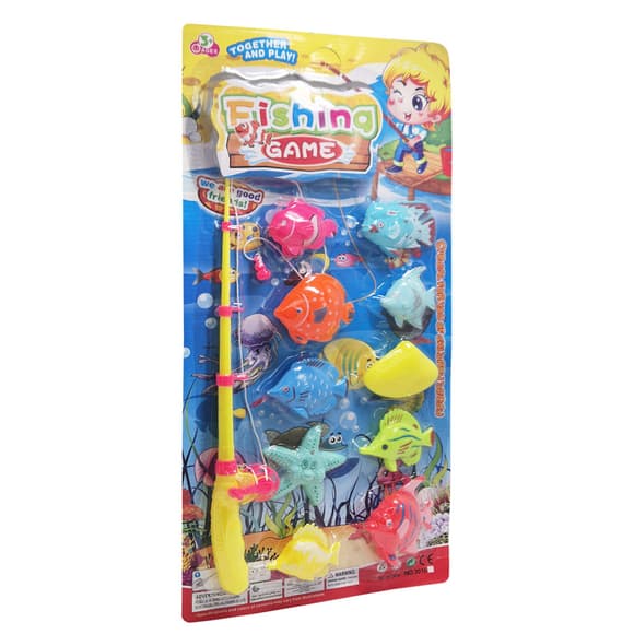 Дитячий ігровий набір Рибалка на магніті 3016(Yellow) 1 вудка, 10 рибок