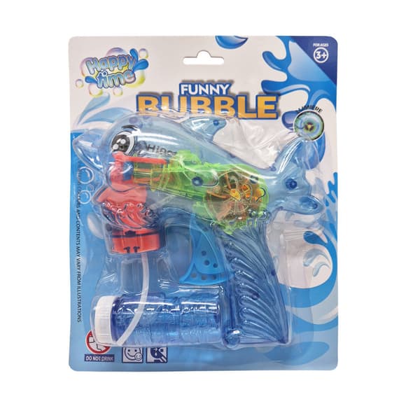 Пістолет з мильними бульбашками Дельфінчик 2568(Blue) механічний, на блістері