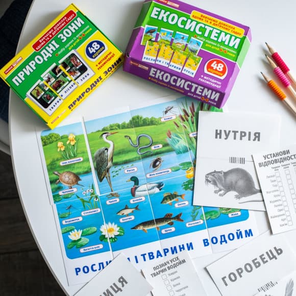 Набір тематичних карток "Екосистеми" 13169003 для дітей 4-6 років