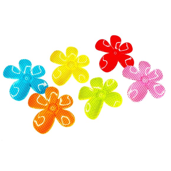 Дитячі затискачі для волосся "Яскраві квіточки в горошок" 0102-032-1, 12 шт