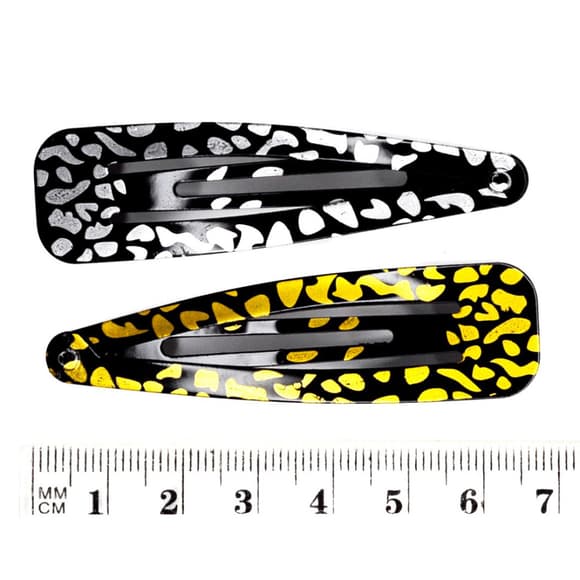 Затискач для волосся золотисто-сріблястий 1200-213, 10 шт