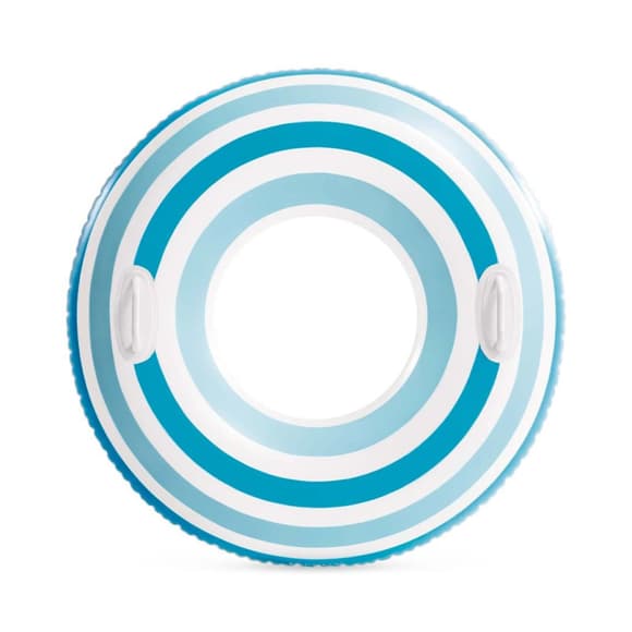 Дитяче надувне коло "Смугасті мрії" 59256(Blue-White) з ручками, 91 см