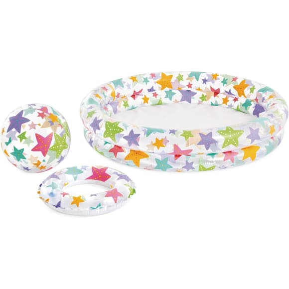 Детский набор Бассейн надувной, круг и мяч 59460-3, 122-25 см,156 л 