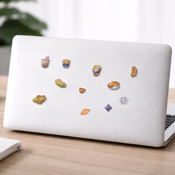 Набір 3D-наліпок "Тікі смаколики" Tiki Wiki 51368 серії Crystal