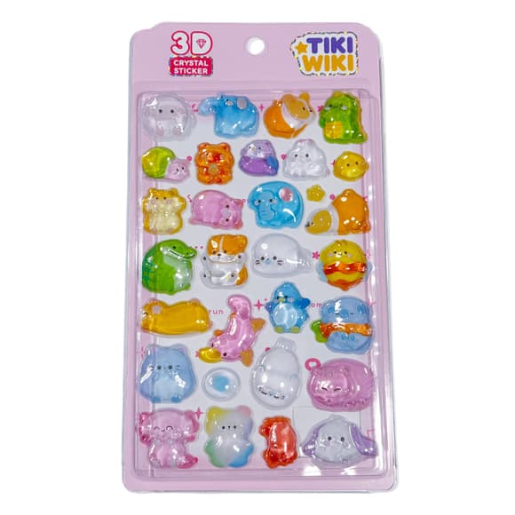 Набір 3D-наліпок "Тікі милі тварини" Tiki Wiki 51369 серії Crystal