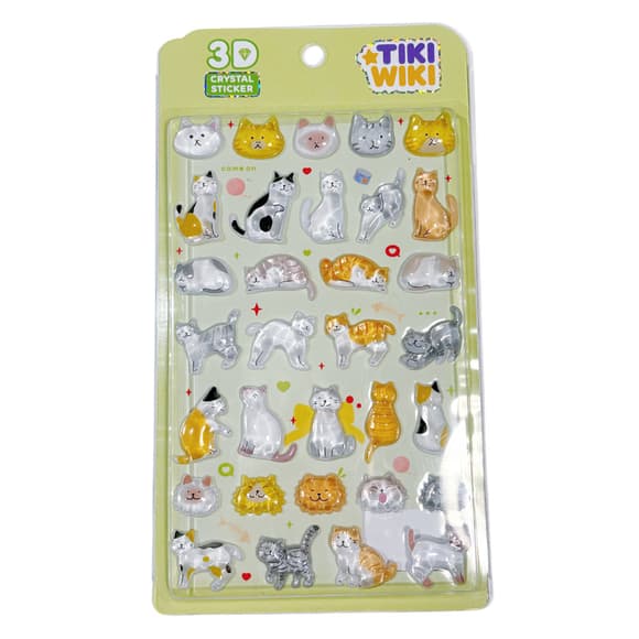 Набор 3D-наклеек "Тики котики" Tiki Wiki 51429 серии Crystal