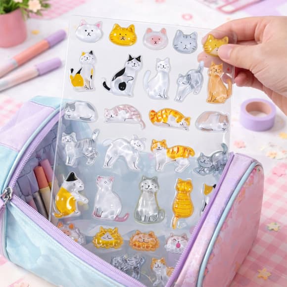 Набор 3D-наклеек "Тики котики" Tiki Wiki 51429 серии Crystal