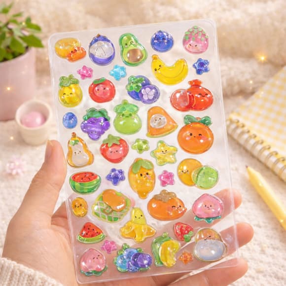 Набір 3D-наліпок "Тікі фрукти" Tiki Wiki 51367 серії Crystal