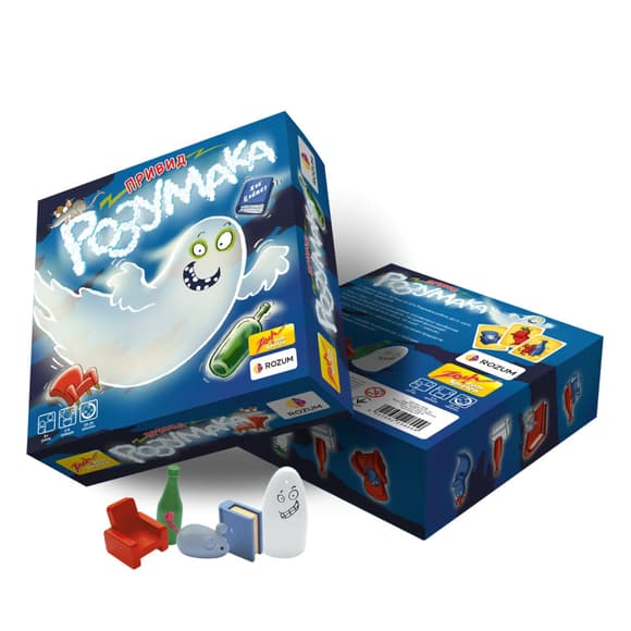 Настільна гра "Привид Розумака" R005UA 60 карток, 5 предметів