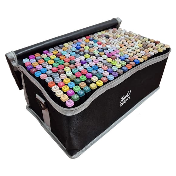 Набір двосторонніх скетч маркерів для малювання NF-00007830, 262 шт