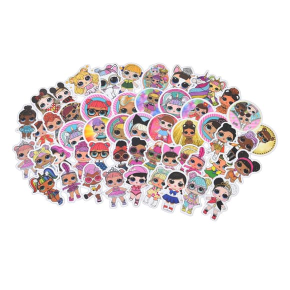 Дитячий набір наліпок "Ляльки L.O.L" YG0435-3, в упаковці 50 шт
