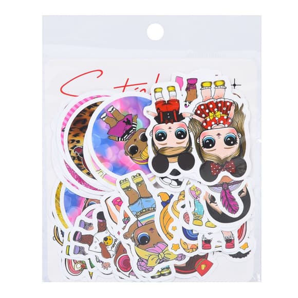 Дитячий набір наліпок "Ляльки L.O.L" YG0435-3, в упаковці 50 шт