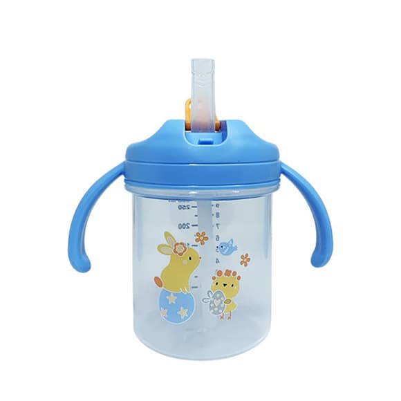Детский поильник с трубочкой "Зайчик" MGZ-0335(Blue) 280 мл