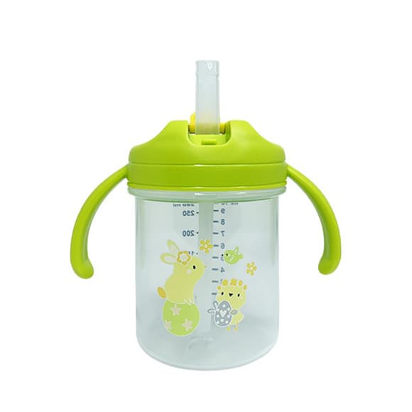 Дитячий поїльник з трубочкою "Зайчик" MGZ-0335(Green) 280 мл