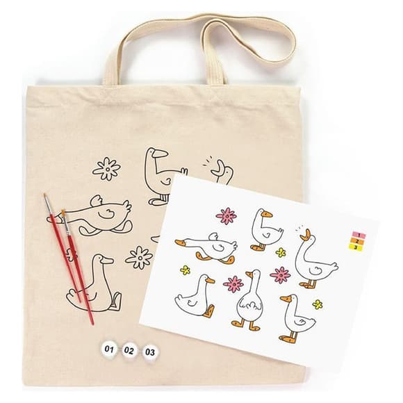 Набір для творчості екосумка-розмальовка "Гуси" N0003649, 38х42 см