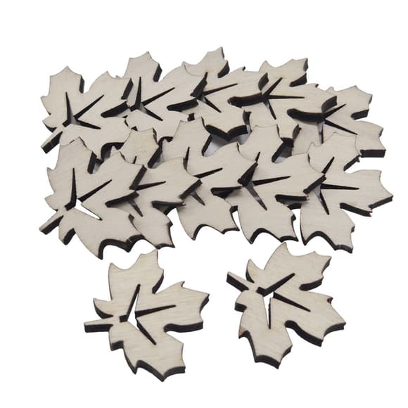 Набор декоративных элементов "Листья клена" MP-LVS-12 из фанеры, 12 шт