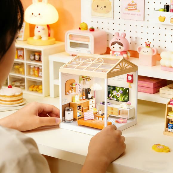 Конструктор-румбокс Вітальня Mini House 8006-MH серії "Інтер'єр", зі світлом