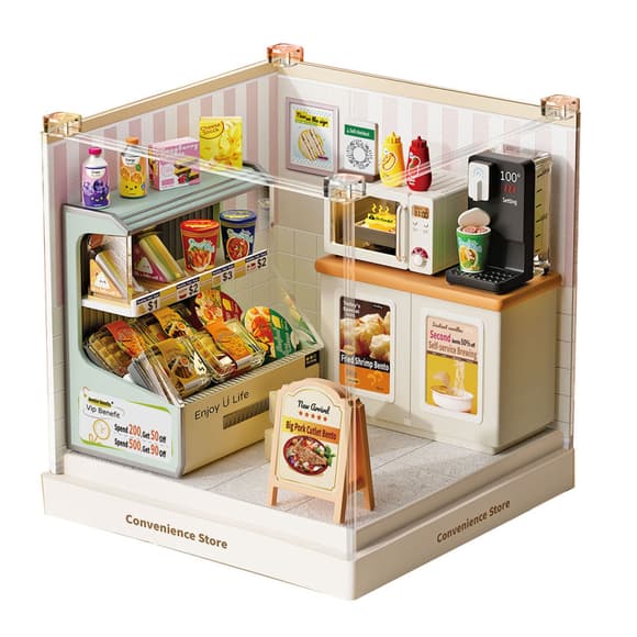 Конструктор-румбокс Цілодобовий магазин Mini House 8033-MH серії "Інтер'єр Міні"