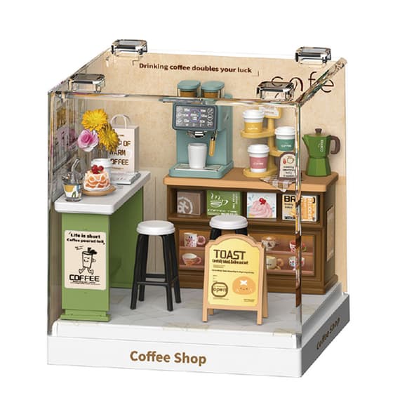 Конструктор-румбокс Кофейня Mini House 8034-MH серии "Интерьер Мини"
