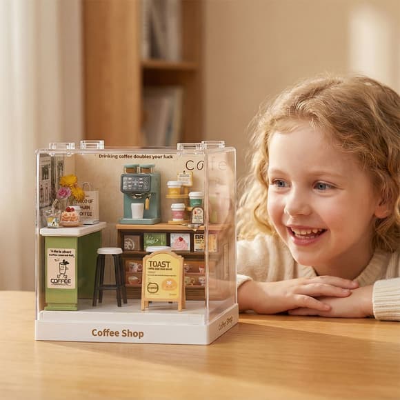 Конструктор-румбокс Кофейня Mini House 8034-MH серии "Интерьер Мини"