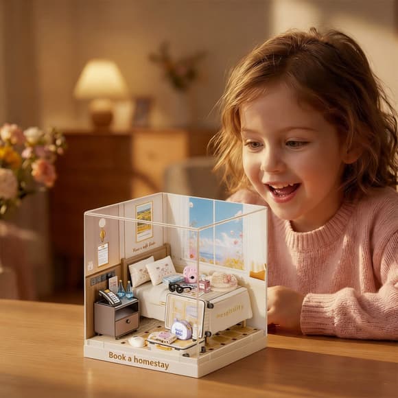 Конструктор-румбокс Гостиничный номер Mini House 8038-MH серии "Интерьер Мини"