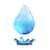 Іграшка-антистрес Крапля релаксу NeeDoh DRDND(Blue) з підставкою