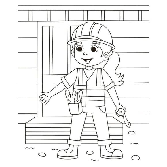 Детская водная раскраска "Кисточка и вода: Бригада строительная" 2048002, 16 страниц