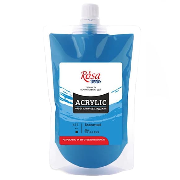 Фарба акрилова Блакитна 323200417 (код 417), 200 мл