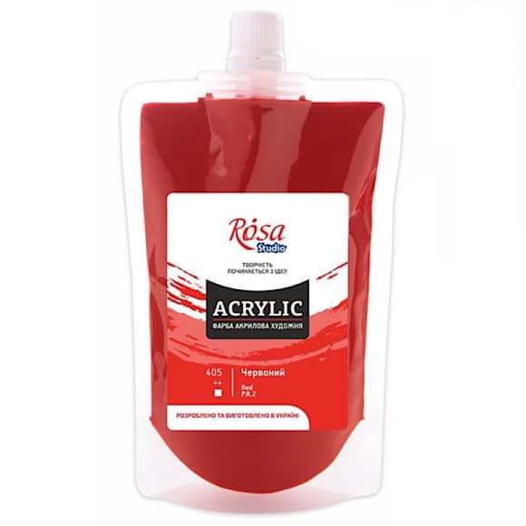 Краска акриловая Красная 323200405 (код 405), 200 мл