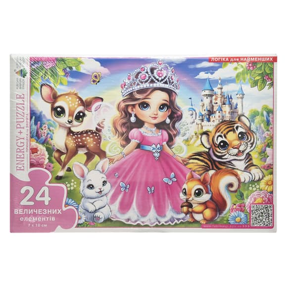 Дитячий пазл "Принцеса та звірята" 88434, 24 елементи