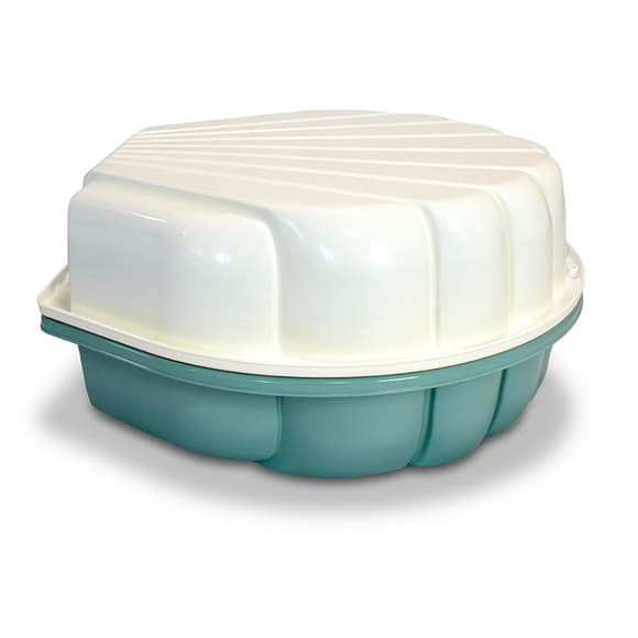 Детская песочница-бассейн "Ракушка" 01236/08 кремово-мятный, с крышкой