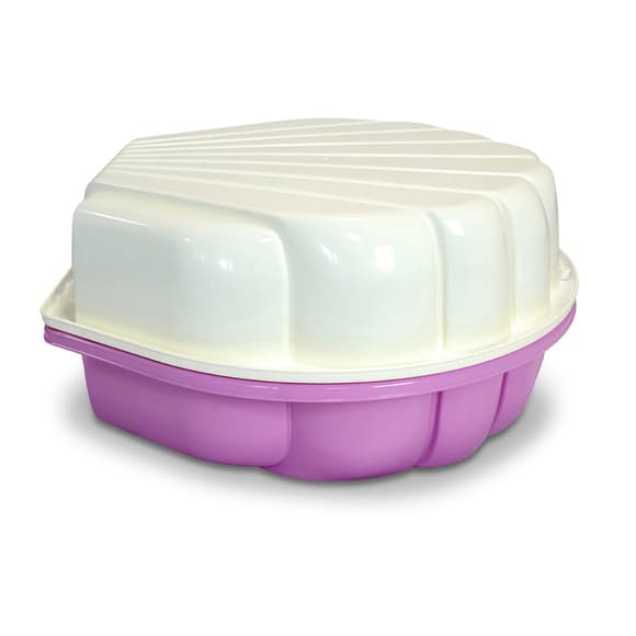 Детская песочница-бассейн "Ракушка" 01236/10 бело-розовый, с крышкой