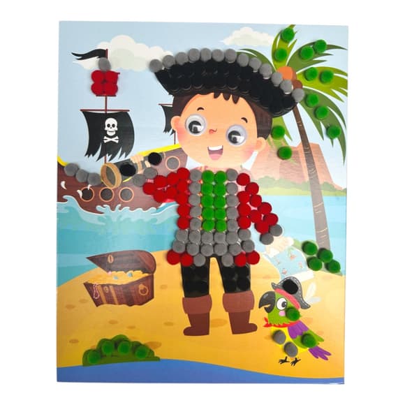 Набір для творчості мозаїка із помпонів "Пірат" НТ-35-11