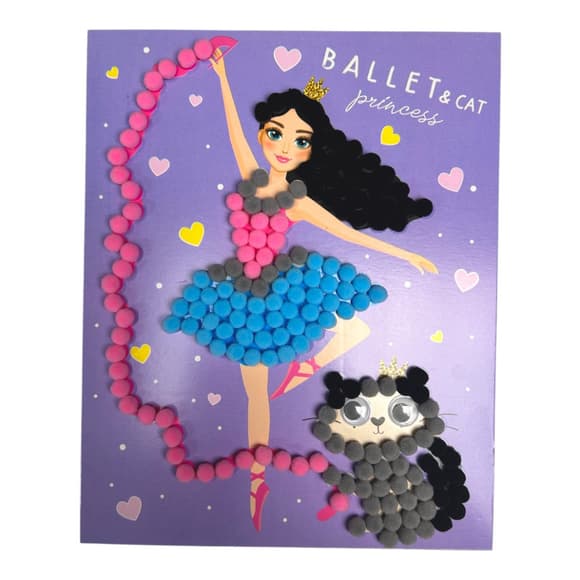 Набір для творчості мозаїка із помпонів "Балерина" НТ-35-12