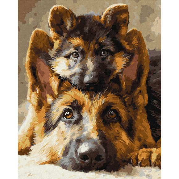 Картина по номерам "Вместе всегда" KHO6944, 40х50 см