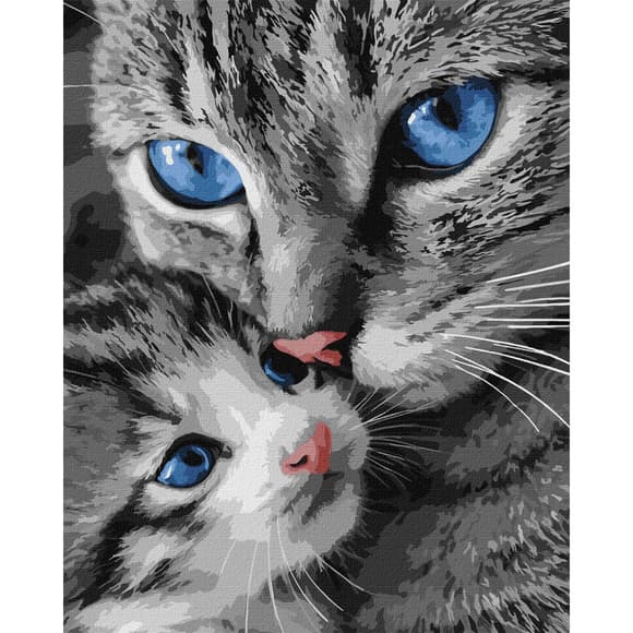 Картина за номерами "Муркотлива мама" KHO6945, 40х50 см