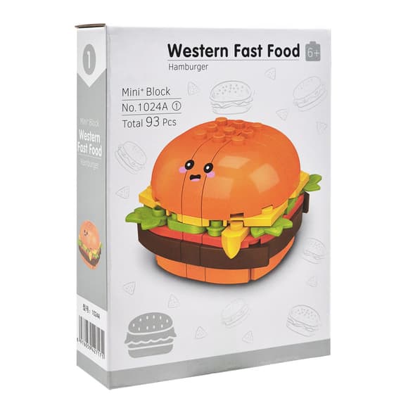 Конструктор дитячий "Western fast food: Hamburger" 1024A-1, пластик, 93 деталі