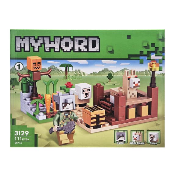 Конструктор дитячий Майнкрафт Grass 3129-1 пластик, 111 деталей