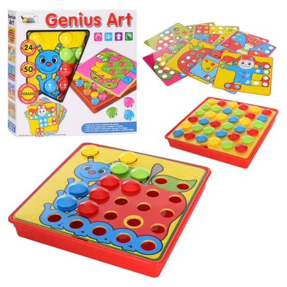 Мозаїка для найменших 66828, 12 карти нок, 50 фішок