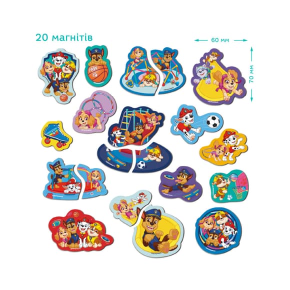 Дитячий набір магнітів "Ігровий майданчик" 200668, 20 великих магнітів
