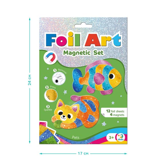 Магнітний набір для творчості з фольгою "Домашні улюбленці" 200298, 4 магніти