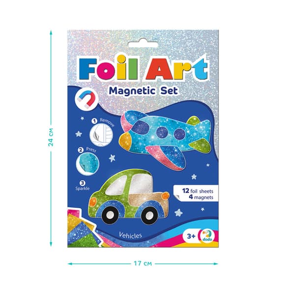 Магнітний набір для творчості з фольгою "Транспорт" 200308, 4 магніти
